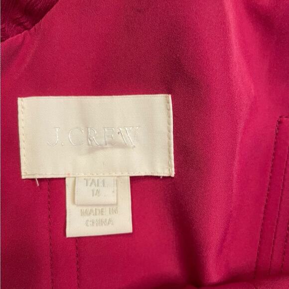 J. Crew Heidi Raspberry Cocktail Dress - 14 Tall - Picture 11 of 15